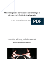 Metodología de Apreciación Del Enemigo e Informe Del Oficial de Inteligencia