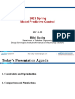 2021 Spring Model Predictive Control: Bilal Sadiq
