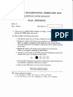 Entrance exam questions cover physics fundamentals