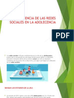 Infuencia de Las Redes Sociales en La Adolecencia