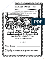 Avaliação Diagnóstica Inicial - 2021 - 1º Ano