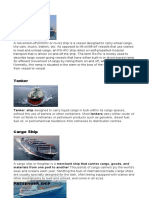 Types of Ship SEAM