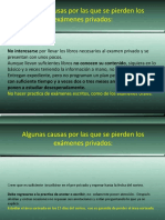 Causas de Reprobación Del Ex. Privado.