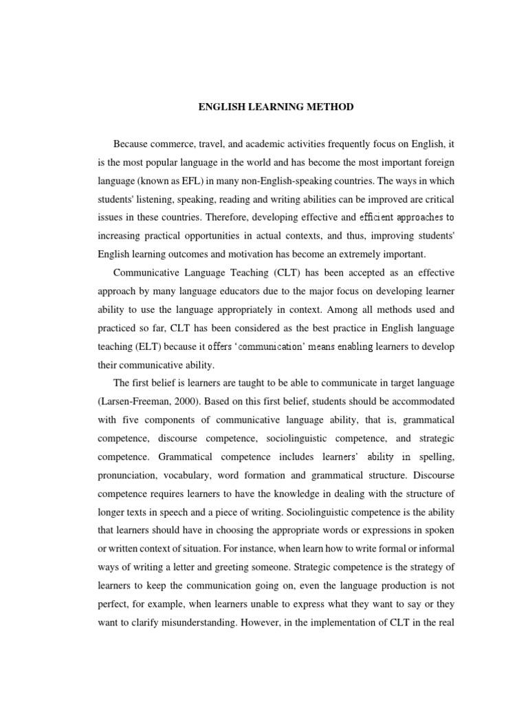 Effective English Learning Strategies | PDF | Human Communication ...