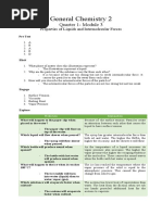 General Chemistry 2: Quarter 1-Module 3