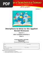 Disciplines and Ideas in The Applied Social Sciences SLM 2