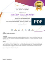 Certificado ESPANHOL VOCABULÁRIO ESSENCIAL