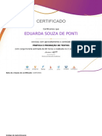 Certificado PRÁTICA E PRODUCÃO DE TEXTOS