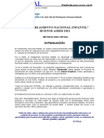 Introduccion Al Parlamento Nacional Infantil, Desarrollo y Metodología