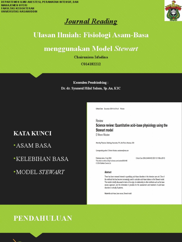 Fisiologi Asam-Basa: Model Stewart | PDF