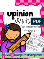 Writing Opinion: For Beginning Writers!