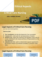 Legal and Ethical Aspects of Critical Care Nursing