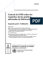 Guía de La OMS Sobre Validacion