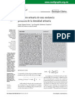 Excreción Urinaria de Una Sustancia Predicha de La Densidad Urinaria