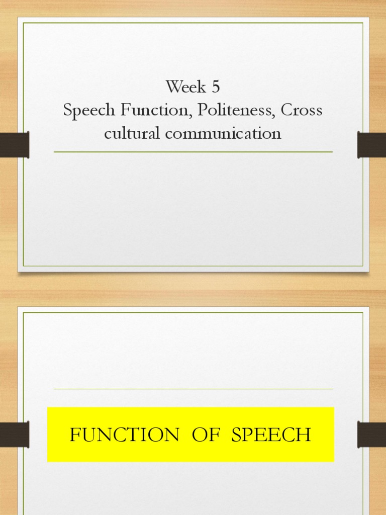 Speech Functions and Politeness in Communication | PDF | Communication ...