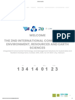 Welcome The 2Nd International Conference On Environment, Resources and Earth Sciences