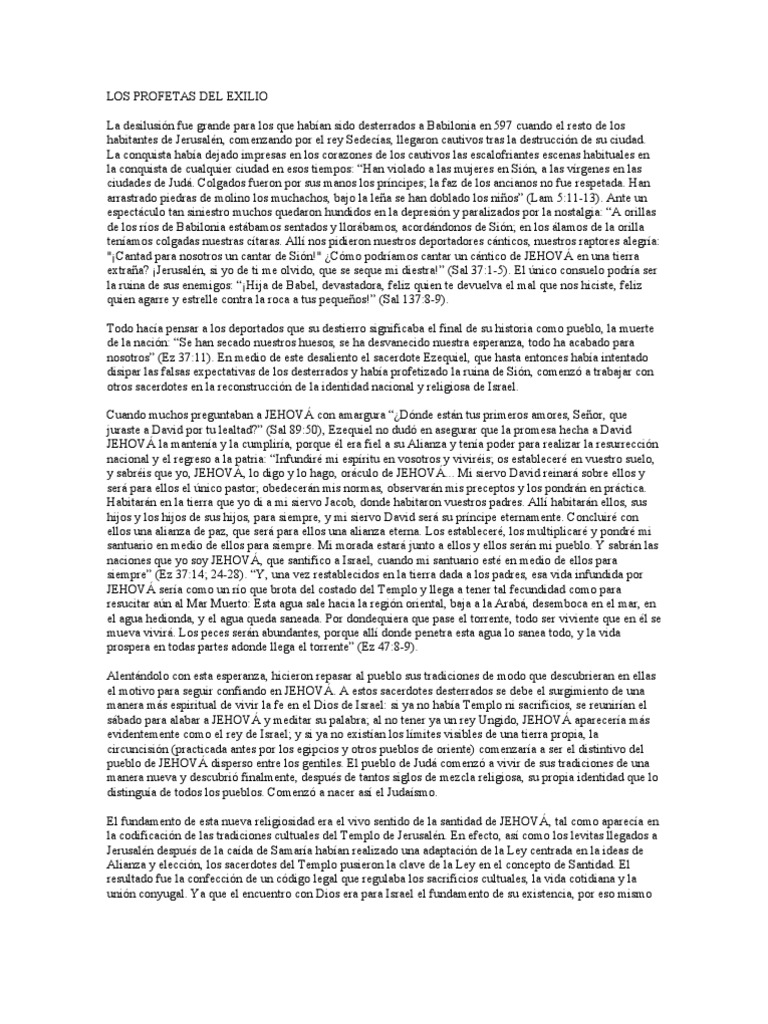 Los Profetas Del Exilio Pdf Solomons Santo