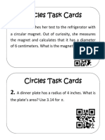 Areaand Circumferenceof Circles QRCode Task Cards