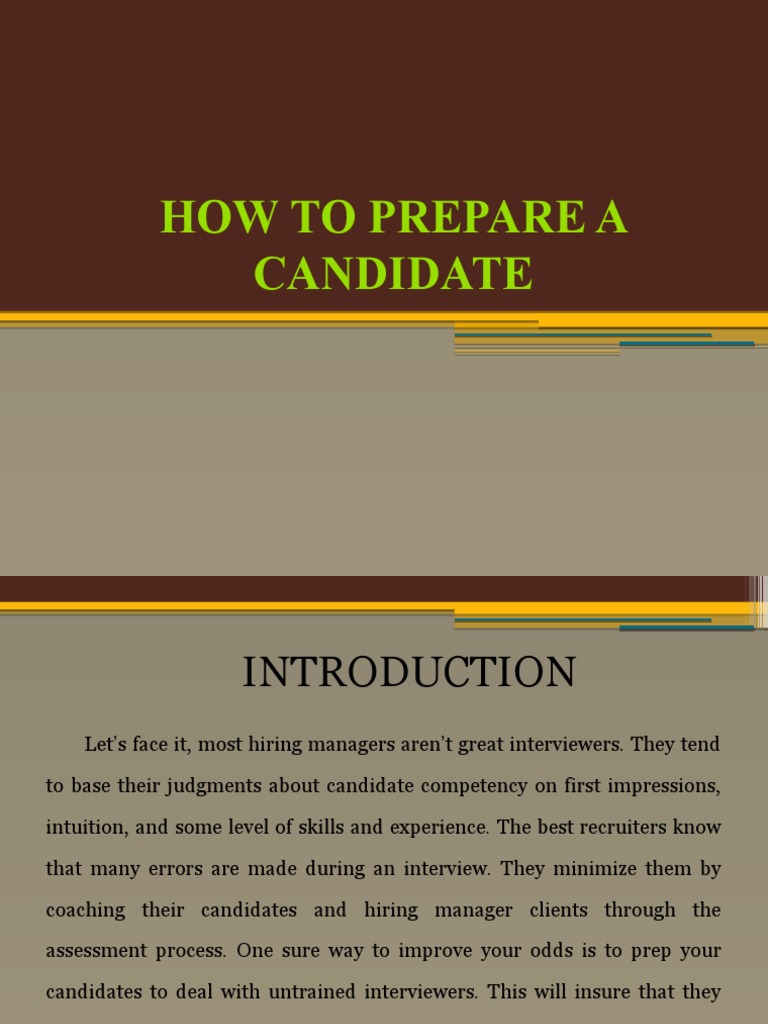 How To Prepare A Candidate | PDF | Interview | Competence (Human Resources)