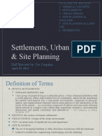 Site Planning, Urban Design & Settlements Review