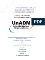 Módulo 9. Obligaciones Civiles Y Mercantiles, Títulos Y Operaciones de Crédito