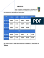 Horario de Capacitación