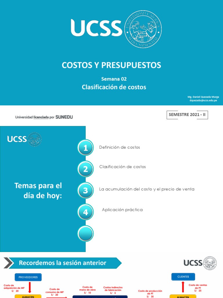 S02 Clasificacion de Costos | PDF | Costo | Contabilidad de costos