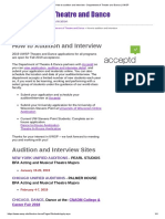 How To Audition and Interview - Department of Theatre and Dance - UWSP