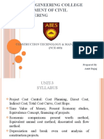 Abes Engineering College Department of Civil Engineering: Construction Technology & Management (NCE-603)