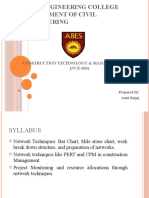 Abes Engineering College Department of Civil Engineering: Construction Technology & Management (NCE-603)