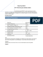 Hoja de Producto Tipo MYS8-PV Para Sistemas Solares