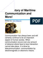 The History of Maritime Communication and More