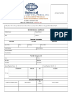 USP Application Form