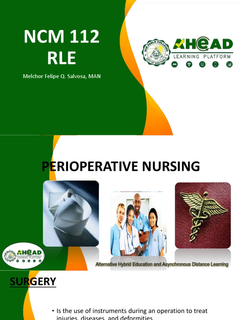 Perioperative Nursing: Surgical Education Guide | PDF | Anesthesia ...