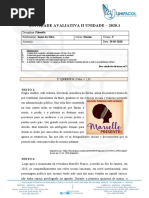 Atividade Avaliativa - Filosofia - II - Unidade