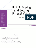 Unit 3: Buying and Selling Phrasal Verbs: JUNE 2021