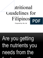 Nutritional Guidelines For Filipinos