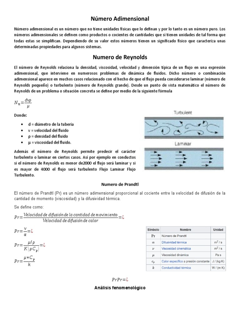 Número Adimensional | PDF