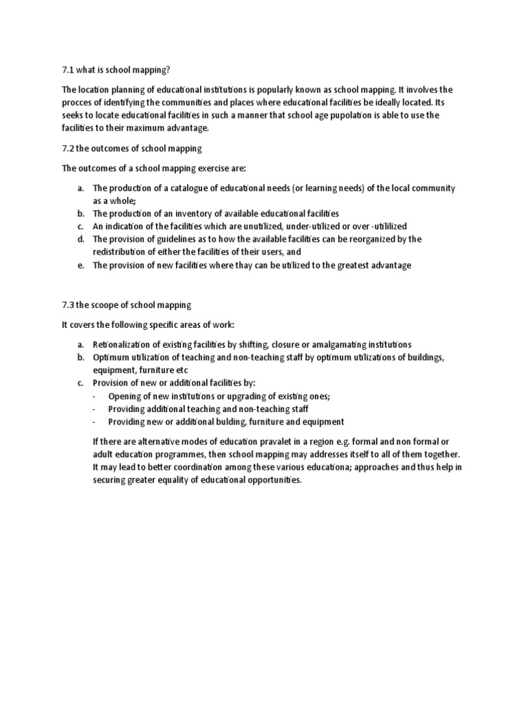 Understanding School Mapping in Education | PDF | Career & Growth