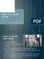 Meade's Model of Economic Growth and Determinants