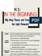 Lesson 1 Bigbang Formation