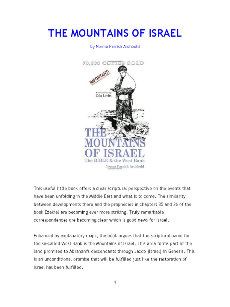 Mountains of Israel | Download Free PDF | Israel | World Politics