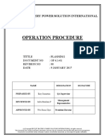 Operation Procedure: Pt. Battery Power Solution International