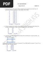 XII Practical List Programs