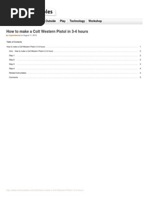 How to Make a Colt Western Pistol i 3 4 Hours