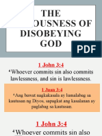 The Seriousness of Disobeying God