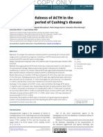 Prognostic Usefulness of ACTH in The Postoperative Period of Cushing's Disease