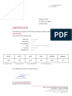 Certificate: Ishpreet KAUR CD 33E Hari Nagar 110064 Delhi