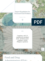 Import Regulations For Processed Food Products