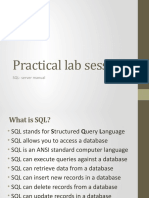 Practical Lab Session: SQL-server Manual